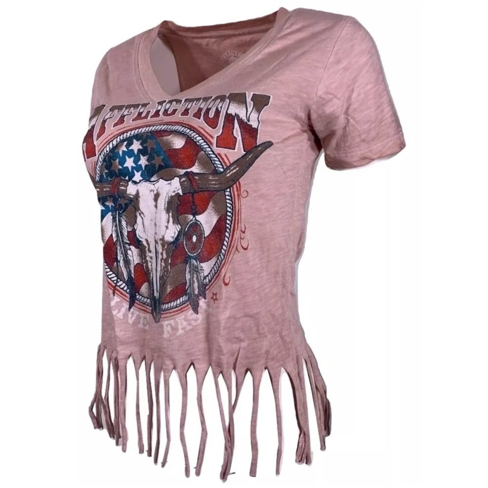 AFFLICTION Women's T-Shirt S/S DESERT RIDE Tee - Picture 3 of 9